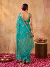 MIMOSA Rama Jaipur Saree — pose 2 styling detail