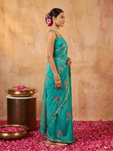 MIMOSA Rama Jaipur Saree — pose 3 styling detail