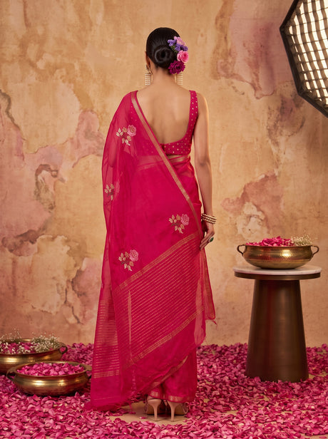 MIMOSA Rani Jaipur Saree — pose 2 styling detail