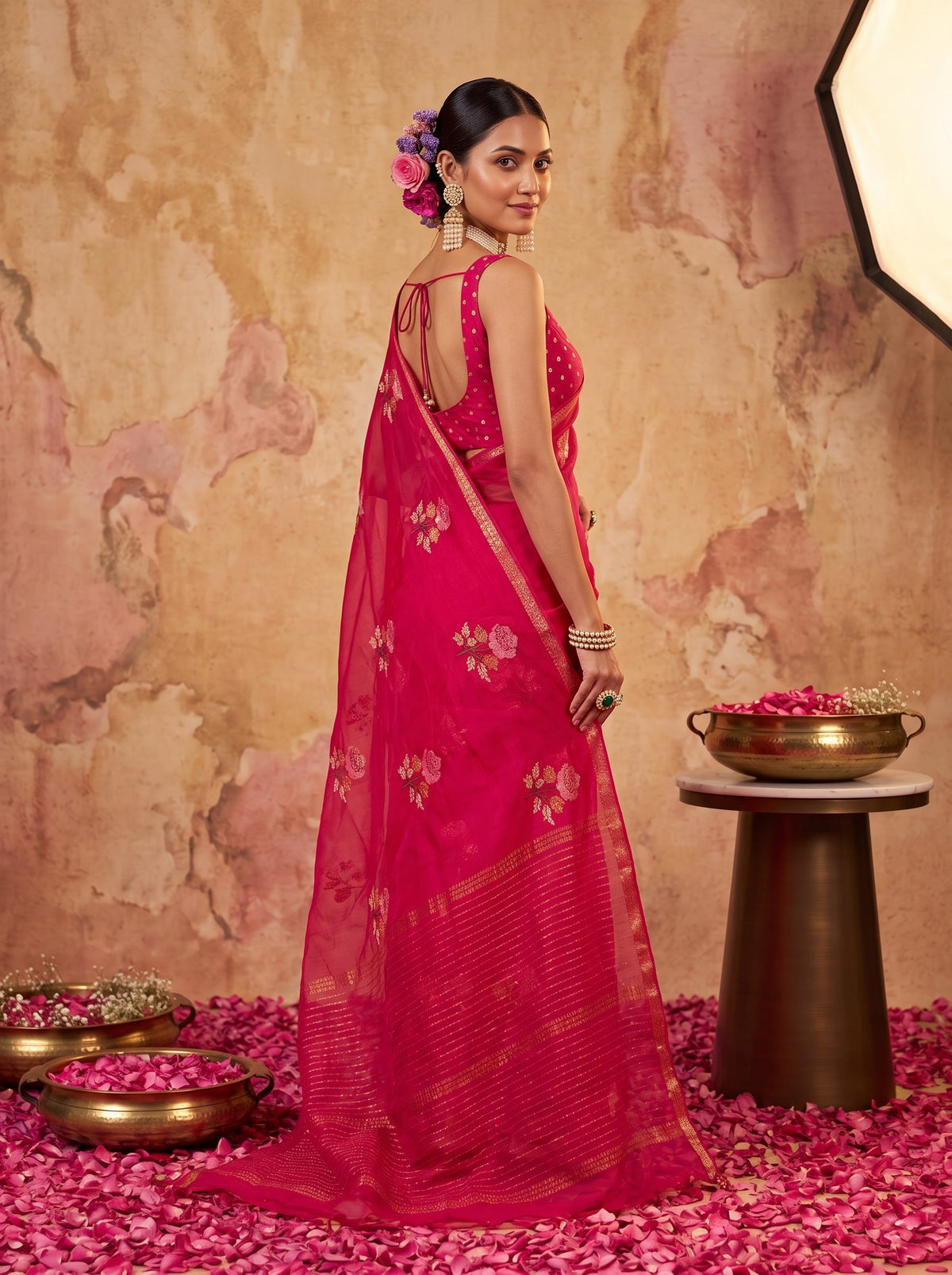 MIMOSA Rani Jaipur Saree — pose 7 styling detail