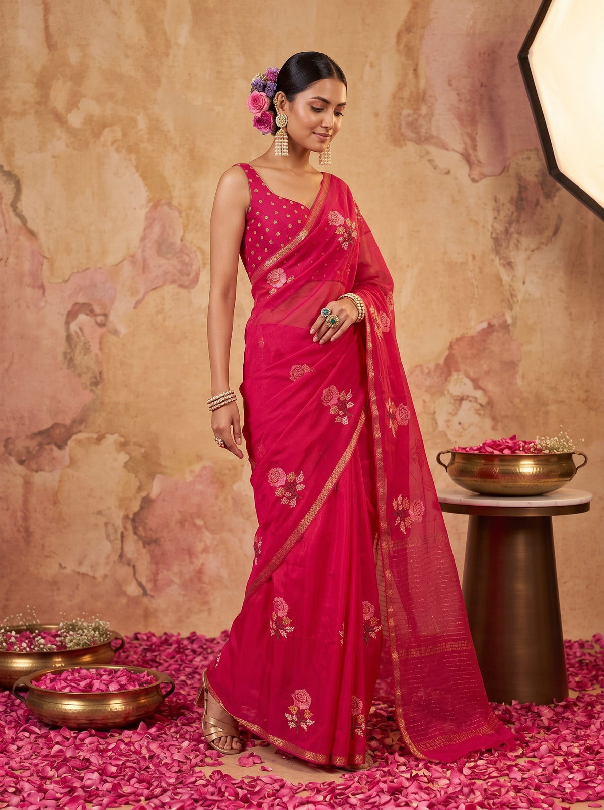 MIMOSA Rani Jaipur Saree — pose 9 styling detail