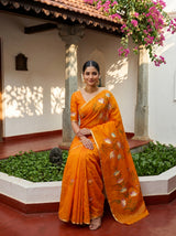 MIMOSA Gold Banarasi Art Silk Saree — pose 8 styling detail