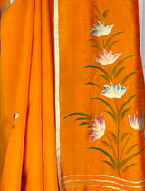 MIMOSA Gold Banarasi Art Silk Saree — fleets shot full lifestyle