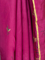 MIMOSA Magenta Banarasi Art Silk Saree — fleets shot full lifestyle