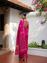 MIMOSA Rani Banarasi Art Silk Saree — pose 7 styling detail