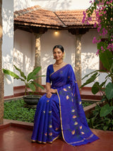 MIMOSA Violet Banarasi Art Silk Saree — pose 8 styling detail