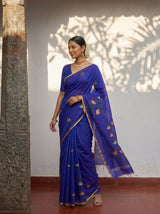 MIMOSA Violet Banarasi Art Silk Saree — pose 9 styling detail