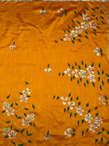 MIMOSA Gold Banarasi Art Silk Saree — pallu and zari work detail