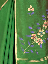 MIMOSA Green Banarasi Art Silk Saree — fleets shot full lifestyle