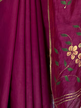 MIMOSA Magenta Banarasi Art Silk Saree — fleets shot full lifestyle