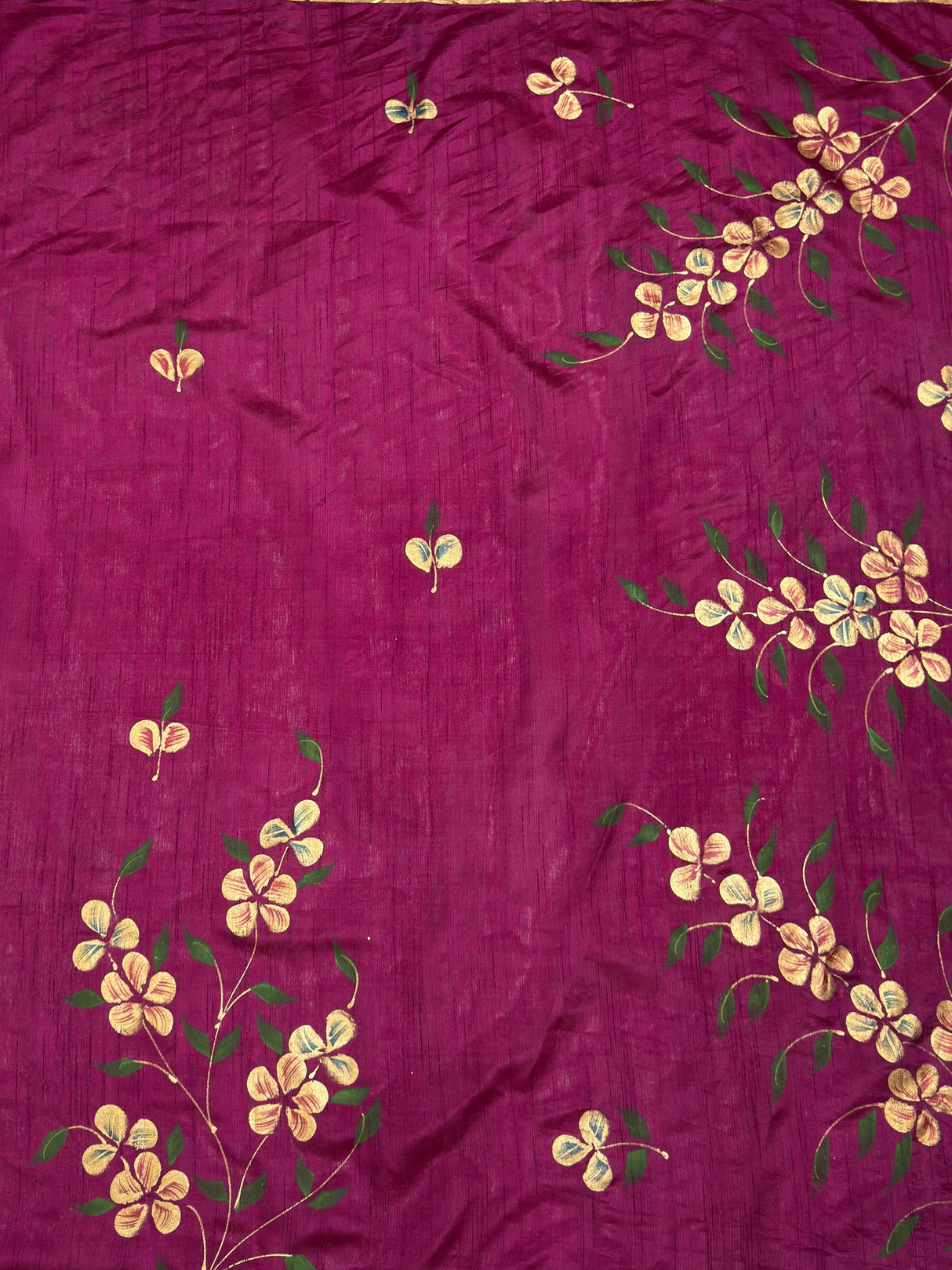 MIMOSA Magenta Banarasi Art Silk Saree — pallu and zari work detail