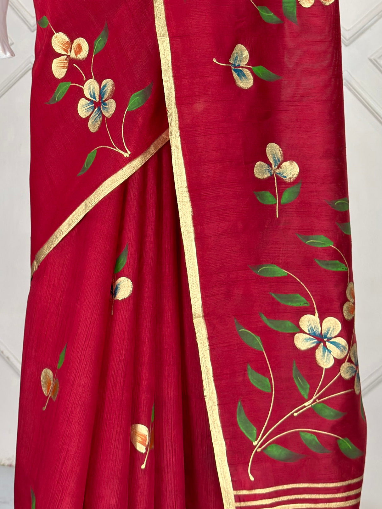 MIMOSA Maroon Banarasi Art Silk Saree — fleets shot full lifestyle