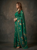 MIMOSA Rama Banarasi Art Silk Saree — pose 3 styling detail