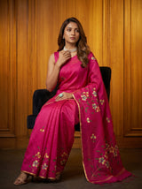 MIMOSA Rani Banarasi Art Silk Saree — pose 8 styling detail