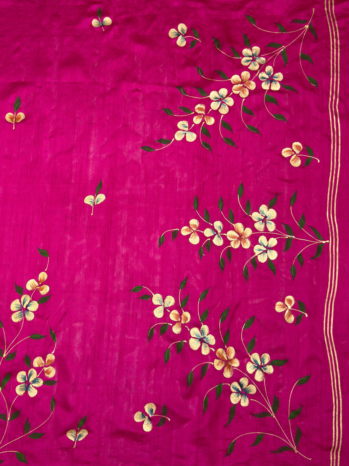 MIMOSA Rani Banarasi Art Silk Saree — pallu and zari work detail