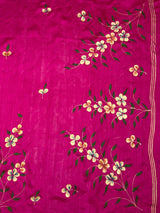 MIMOSA Rani Banarasi Art Silk Saree — pallu and zari work detail