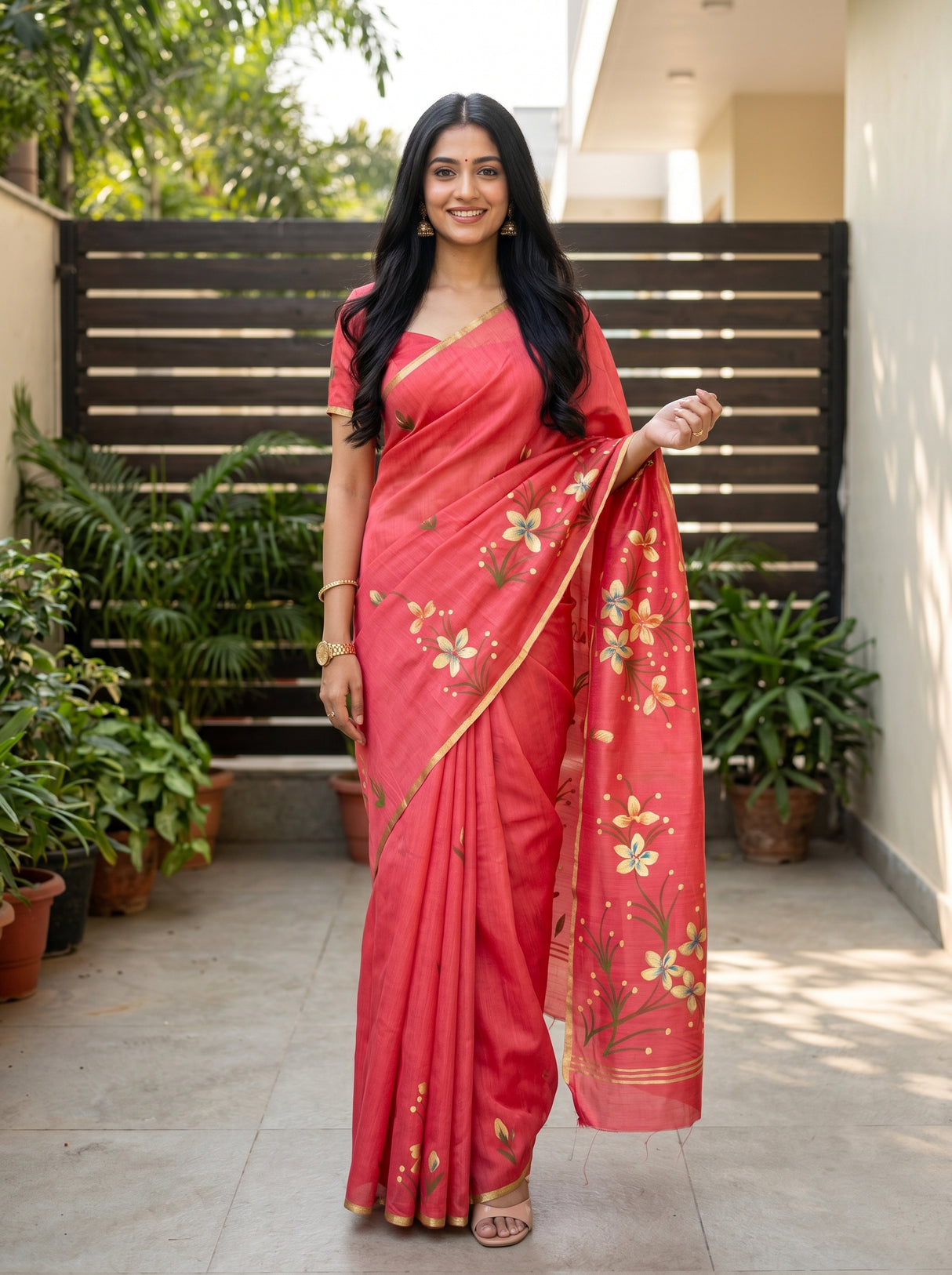 MIMOSA Saree Saree — front view on mannequin