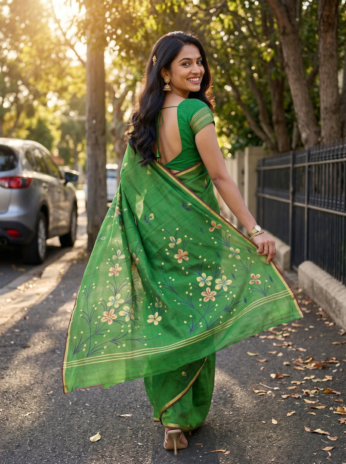 MIMOSA Saree Saree — pose 2 styling detail