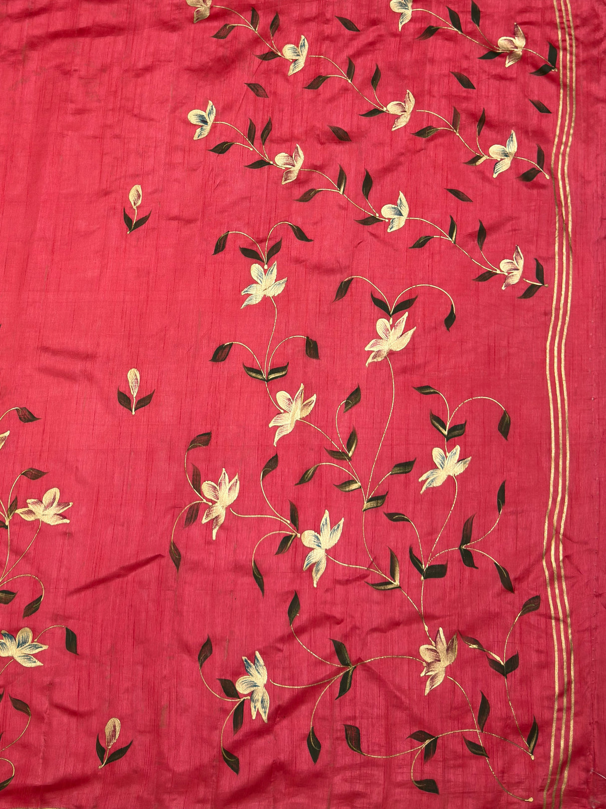 MIMOSA Gajari Banarasi Art Silk Saree — pallu and zari work detail