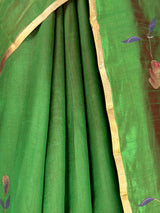 MIMOSA Green Banarasi Art Silk Saree — fleets shot full lifestyle