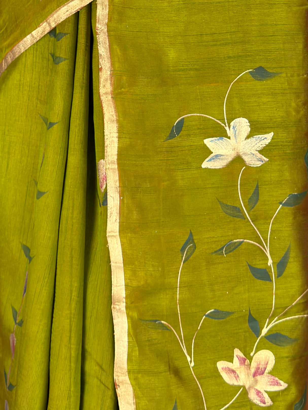 MIMOSA Olive Banarasi Art Silk Saree — fleets shot full lifestyle
