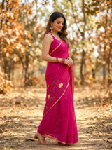 MIMOSA Rani Banarasi Art Silk Saree — pose 9 styling detail