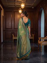 MIMOSA Green Saree Saree — pose 9 styling detail