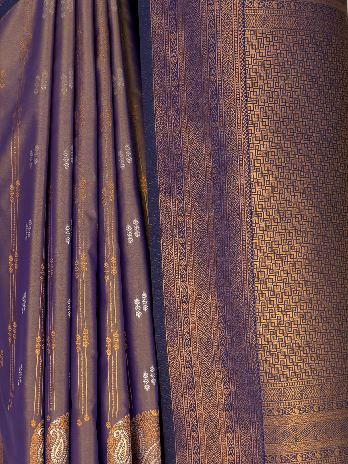 MIMOSA Grey Saree Saree — fleets shot full lifestyle