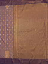 MIMOSA Grey Saree Saree — pallu and zari work detail