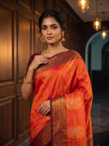 MIMOSA Mustard Saree Saree — pose 10 styling detail