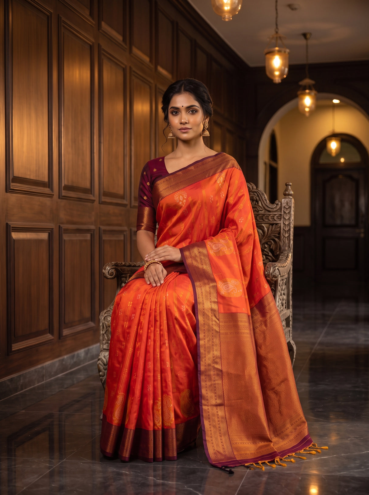 MIMOSA Mustard Saree Saree — pose 8 styling detail