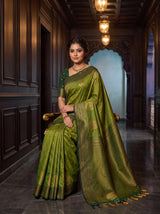 MIMOSA Olive Saree Saree — pose 8 styling detail