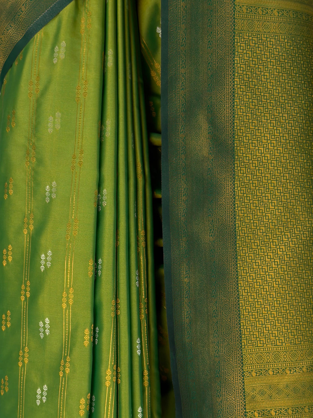 MIMOSA Olive Saree Saree — fleets shot full lifestyle