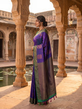 MIMOSA Purple Saree Saree — pose 3 styling detail
