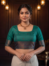 MIMOSA Purple Saree Saree — blouse close-up