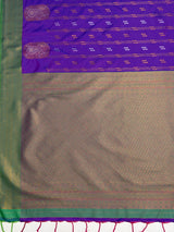 MIMOSA Purple Saree Saree — pallu and zari work detail