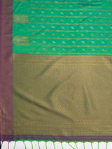 MIMOSA Rama Saree Saree — pallu and zari work detail