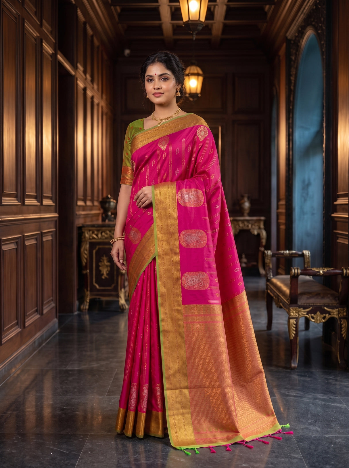 MIMOSA Rani Saree Saree — pose 5 styling detail