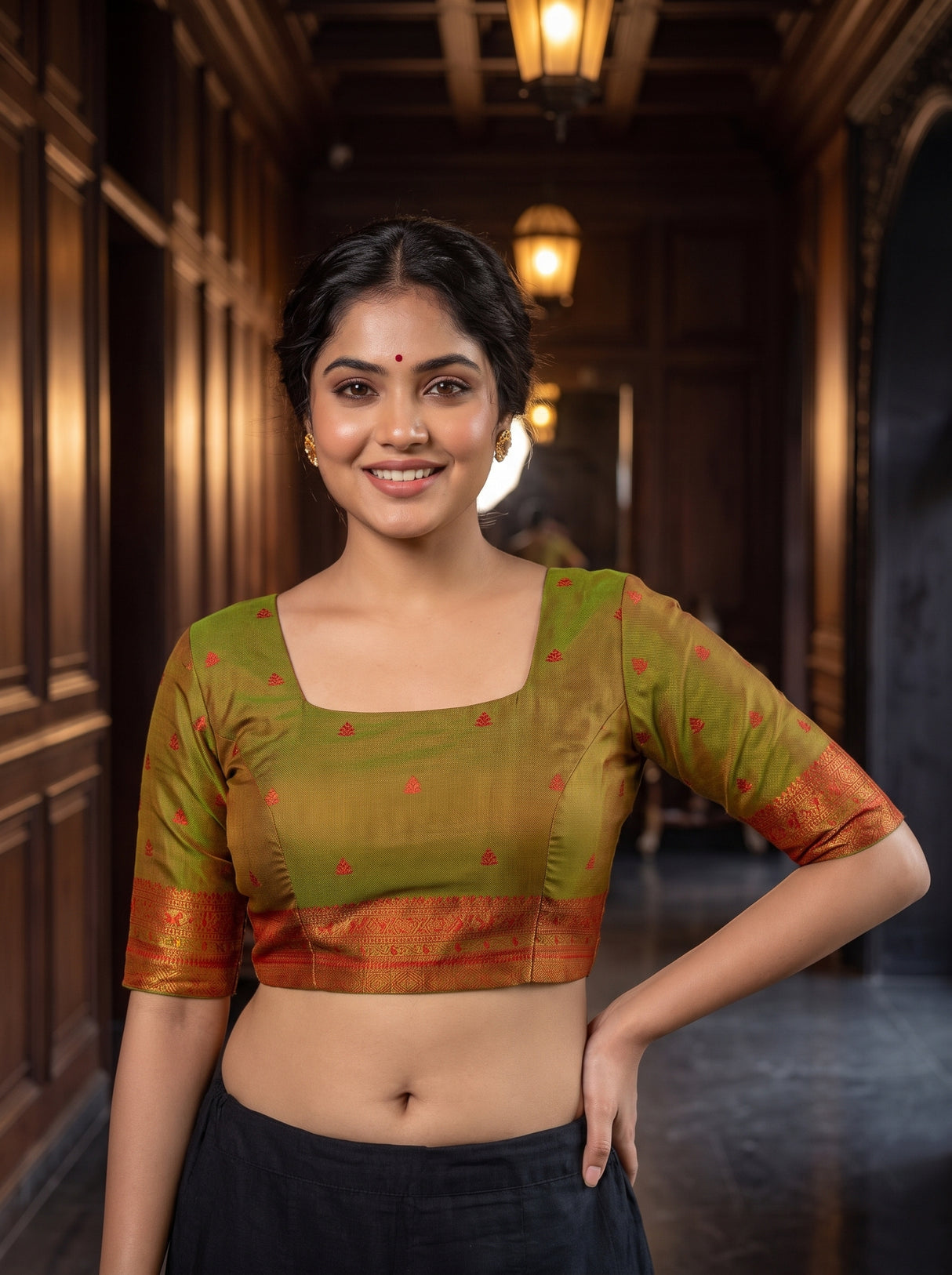 MIMOSA Rani Saree Saree — blouse close-up