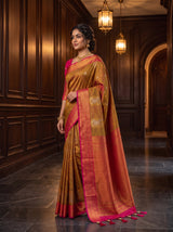 MIMOSA Rust Saree Saree — pose 4 styling detail