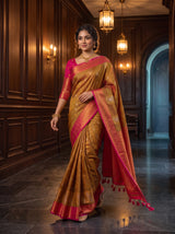 MIMOSA Rust Saree Saree — pose 7 styling detail