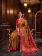 MIMOSA Rust Saree Saree — pose 8 styling detail