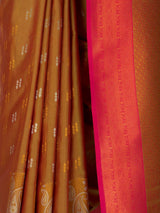 MIMOSA Rust Saree Saree — fleets shot full lifestyle