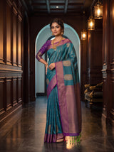 MIMOSA Sapphire Saree Saree — pose 4 styling detail