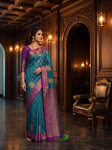 MIMOSA Sapphire Saree Saree — pose 5 styling detail