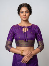 MIMOSA Sapphire Saree Saree — blouse close-up