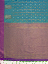 MIMOSA Sapphire Saree Saree — pallu and zari work detail
