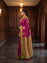 MIMOSA Wine Saree Saree — pose 3 styling detail