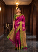 MIMOSA Wine Saree Saree — pose 6 styling detail