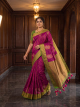 MIMOSA Wine Saree Saree — pose 7 styling detail